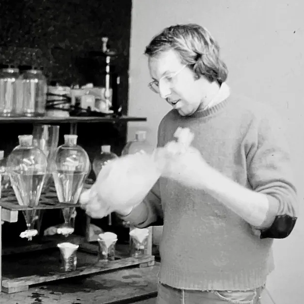 Jeff working in a lab